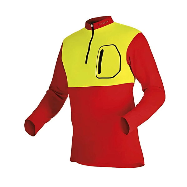 Pfanner Zip Neck Shirt Long Sleeves Red | Tree Surgeon Gear