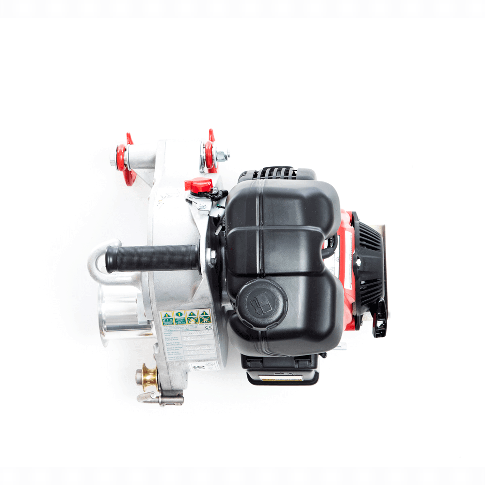 PCW5000-HS petrol winch engine top view for high-speed pulling tasks, perfect for tree surgeons.