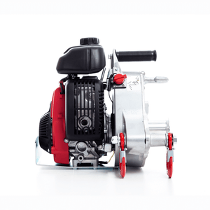 Portable winch engine featuring Honda 4-stroke motor and pulling mechanism, ideal for tree surgeons and arborists.