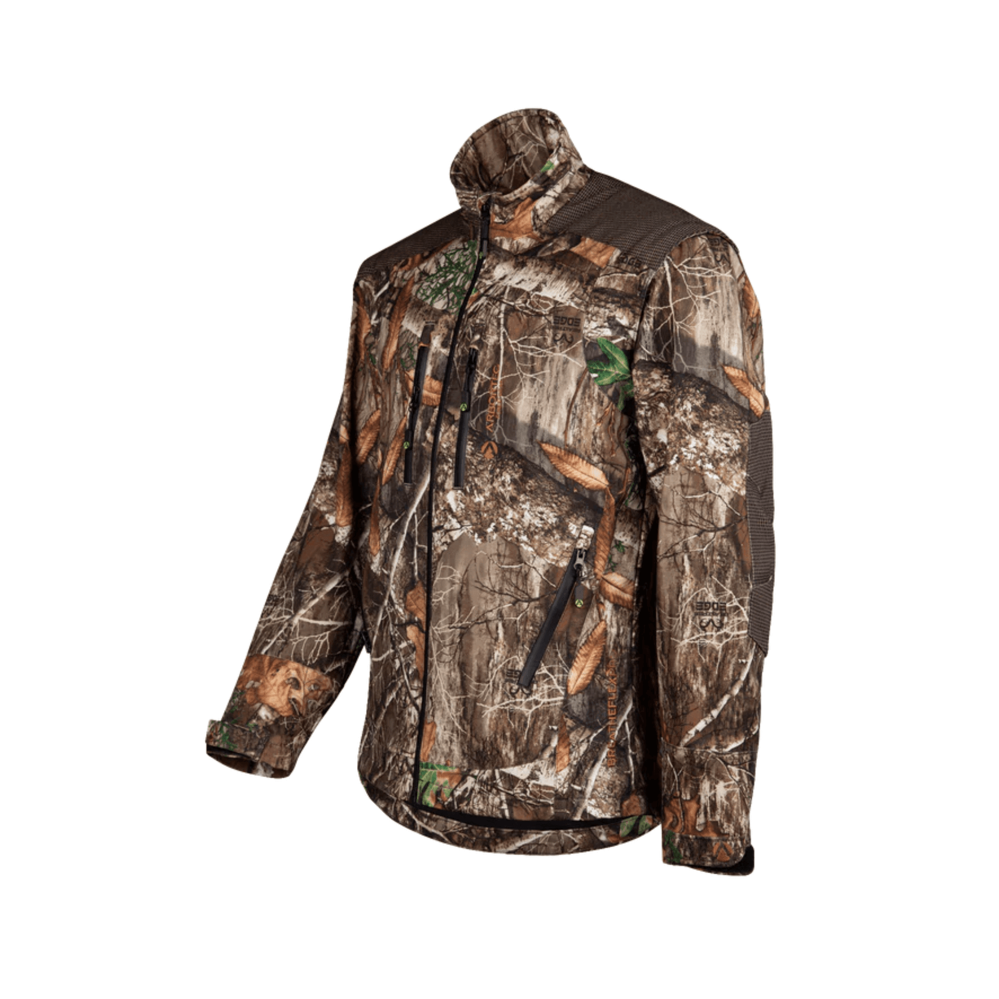 Breatheflex Pro Realtree Work Jacket featuring breathable camouflage design for professional arborists.