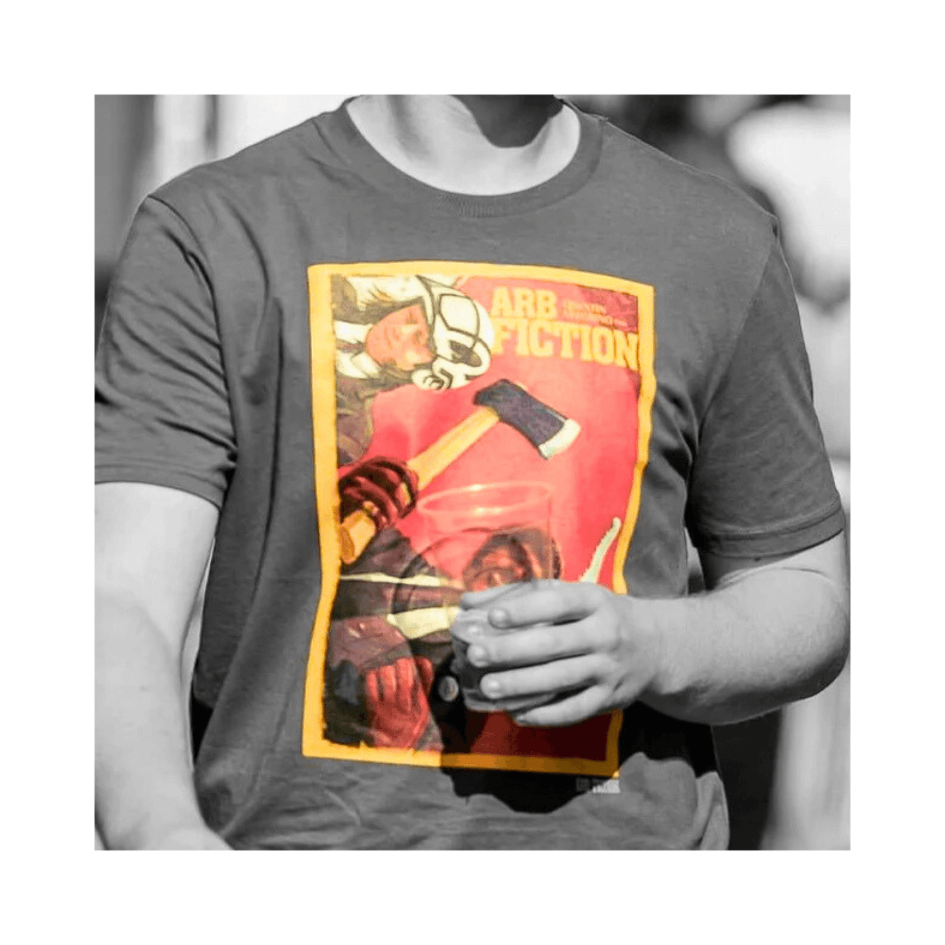 Vincent & Jules T-Shirt featuring the Arb Fiction design, perfect for tree surgeons and arborists.