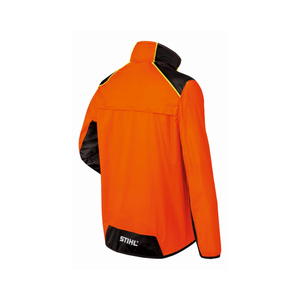 DuroFlex Weatherproof Jacket in high-visibility orange, ideal for tree surgeons and arborists in adverse weather.