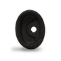 Black rubber washer on a white background