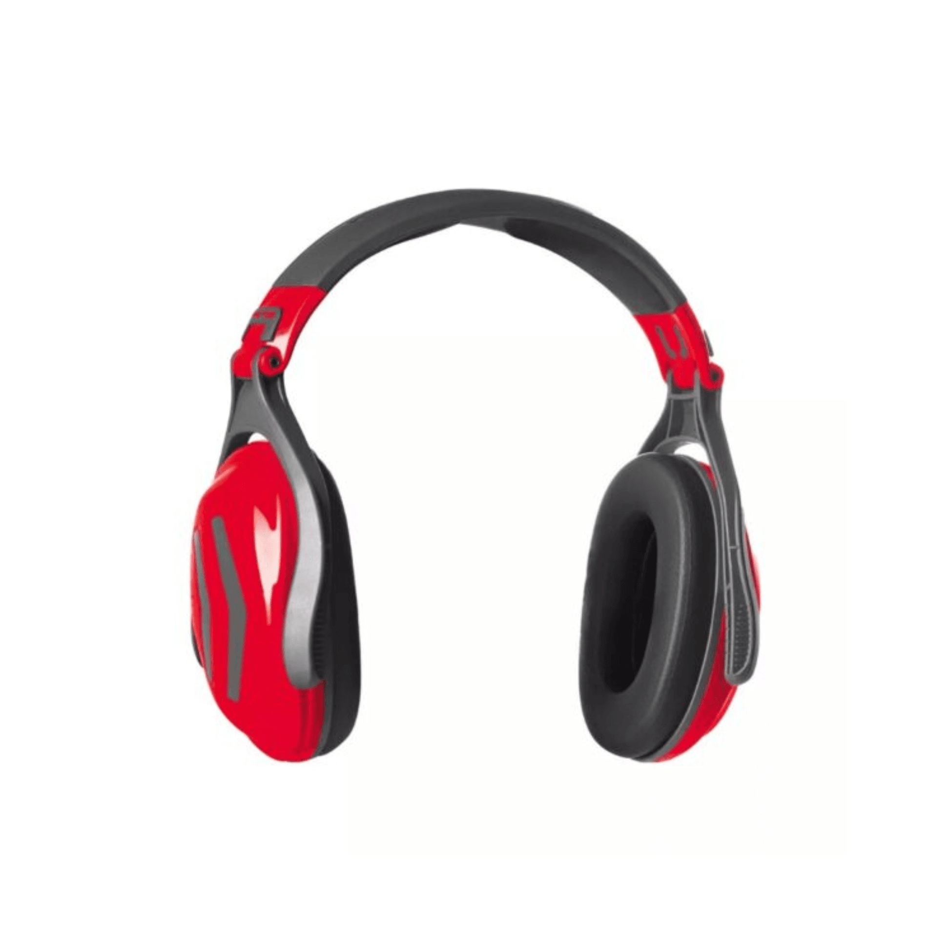 Protos Headset Integral in red, providing 26dB noise reduction for tree surgeons and arborist professionals.