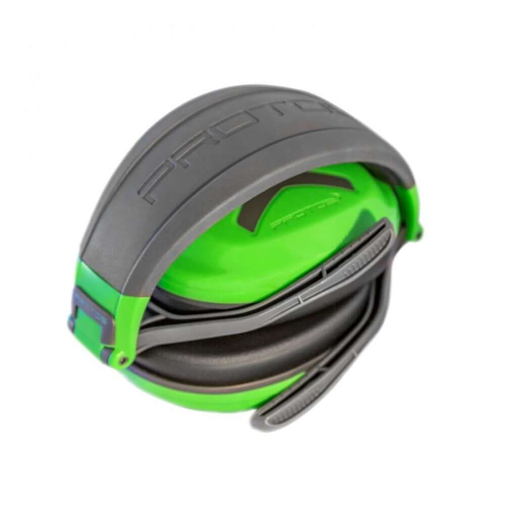 Protos Headset Integral in green, designed for tree surgeons, offering 26dB noise reduction and comfort.