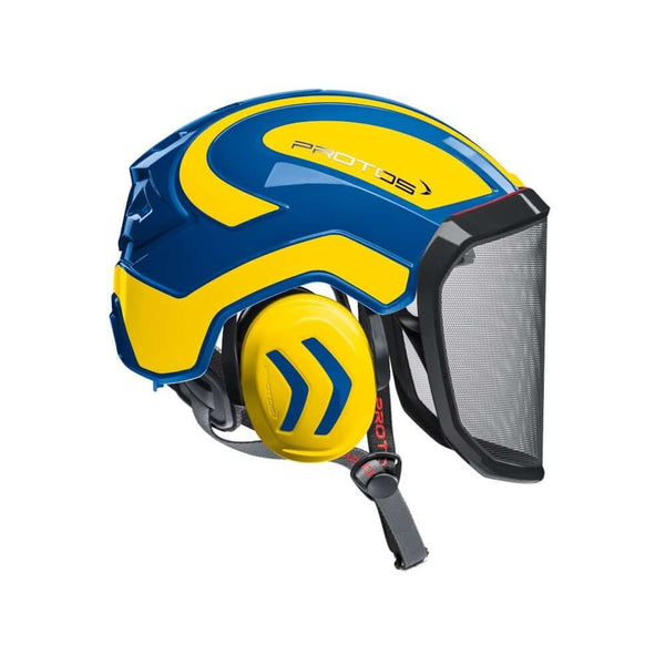 Protos Integral Arborist Chainsaw Helmet for Tree Surgeons, featuring superior impact protection and comfort.