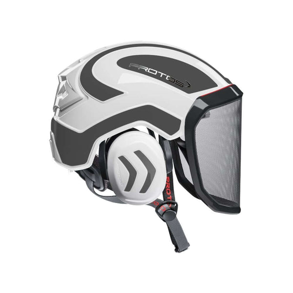 Protos Integral Arborist Chainsaw Helmet designed for safety and comfort for tree surgeons and arborists.