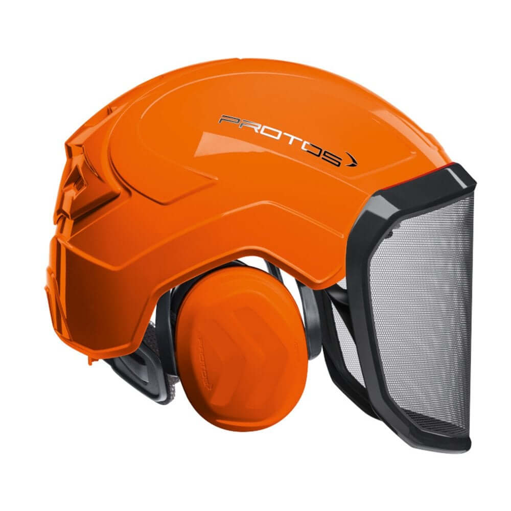 Protos Integral Forest Chainsaw Helmet designed for Tree Surgeons, providing safety and comfort for ground-level operations.