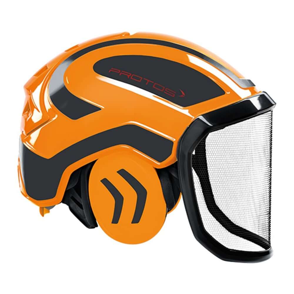 Protos Integral Forest Chainsaw Helmet designed for tree surgeons, offering maximum safety and comfort for ground-level operations.