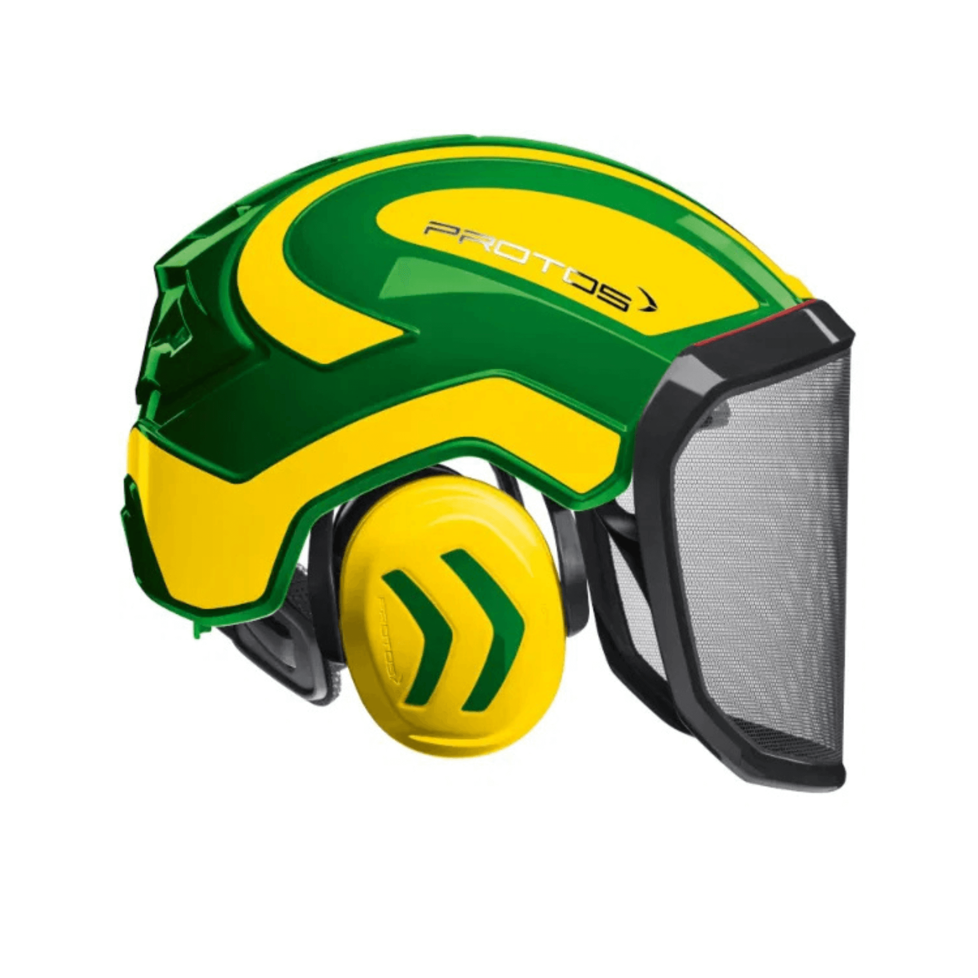 Protos Integral Forest Chainsaw Helmet for tree surgeons, offering superior protection and comfort for ground-level operations.