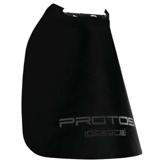Pfanner Integral Helmet Neck Cape in black, lightweight and breathable, ideal for tree surgeons in tough weather conditions.