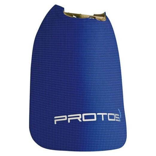 Integral Helmet Neck Cape in blue, designed for tree surgeons, lightweight, breathable, windproof, and water-resistant.