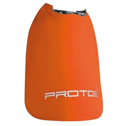 Integral Helmet Neck Cape in bright orange, lightweight, windproof, and ideal for tree surgeons.