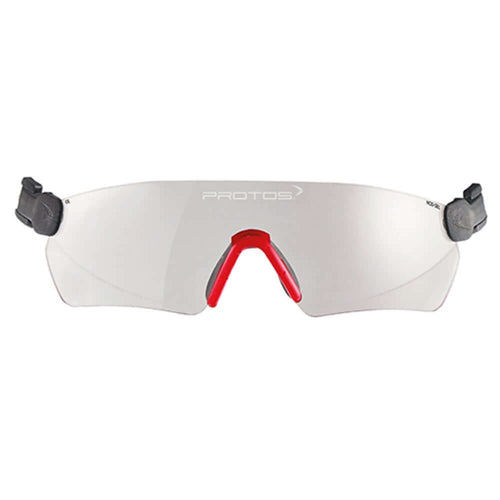 Protos integrated safety glasses for chainsaw helmets, ideal for tree surgeons and arborists.