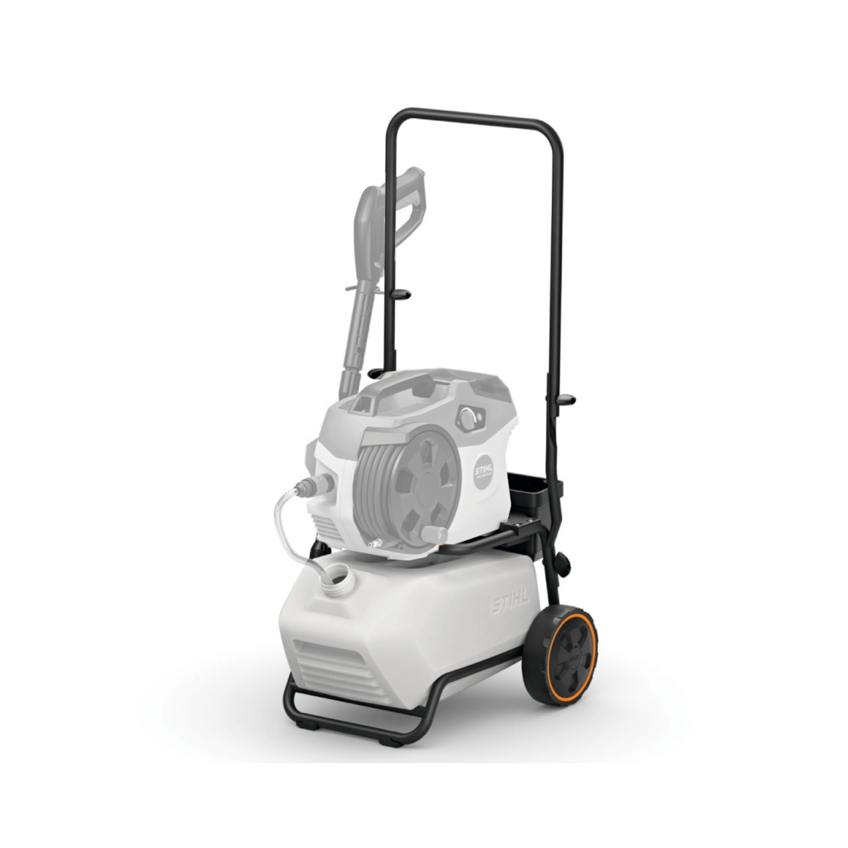 STIHL REA 60-100 Trolley with Water Tank for mobile battery pressure washers, ideal for tree surgeons.