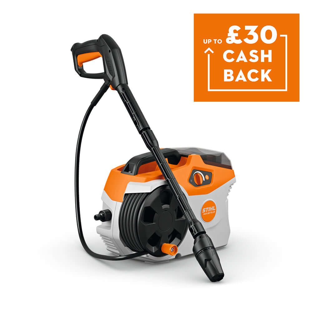 REA 60 PLUS Cordless Pressure Washer with cashback offer of £30 for tree surgeons and portable cleaning.