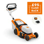 RMA 448 V Cordless Lawnmower with cashback offer up to £95 on STIHL products.