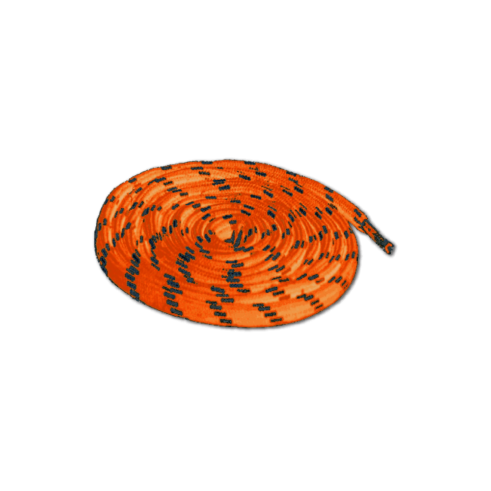 Durable orange replacement laces for chainsaw boots, perfect for tree surgeons, measuring 5.5mm in diameter and 250cm in length.