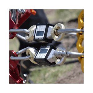 Enforcer Load Cell & Case showing compact Bluetooth force measurement devices for precise load monitoring.