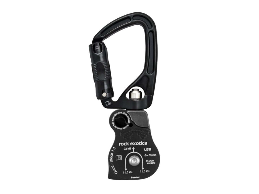 Swivel, carabiner and pulley in one