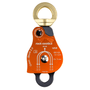 Rock Exotica Omni Block 2.0 Double Swivel Pulley for tree surgeons, features lightweight aluminum and corrosion-resistant finish.