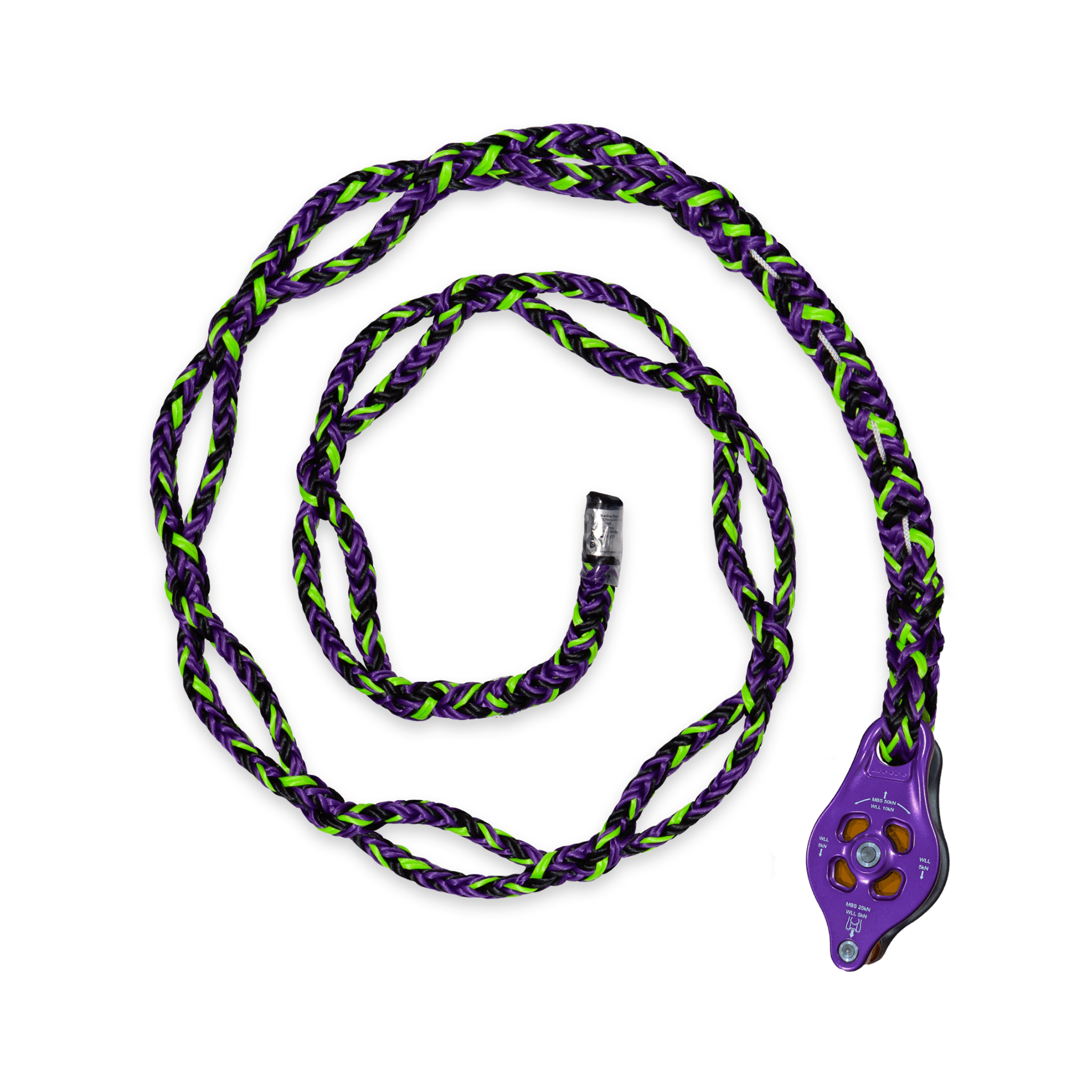 1.5m 12mm Sterling Streaked Ultra Sling with Pinto Rig 2 for arborist rigging.