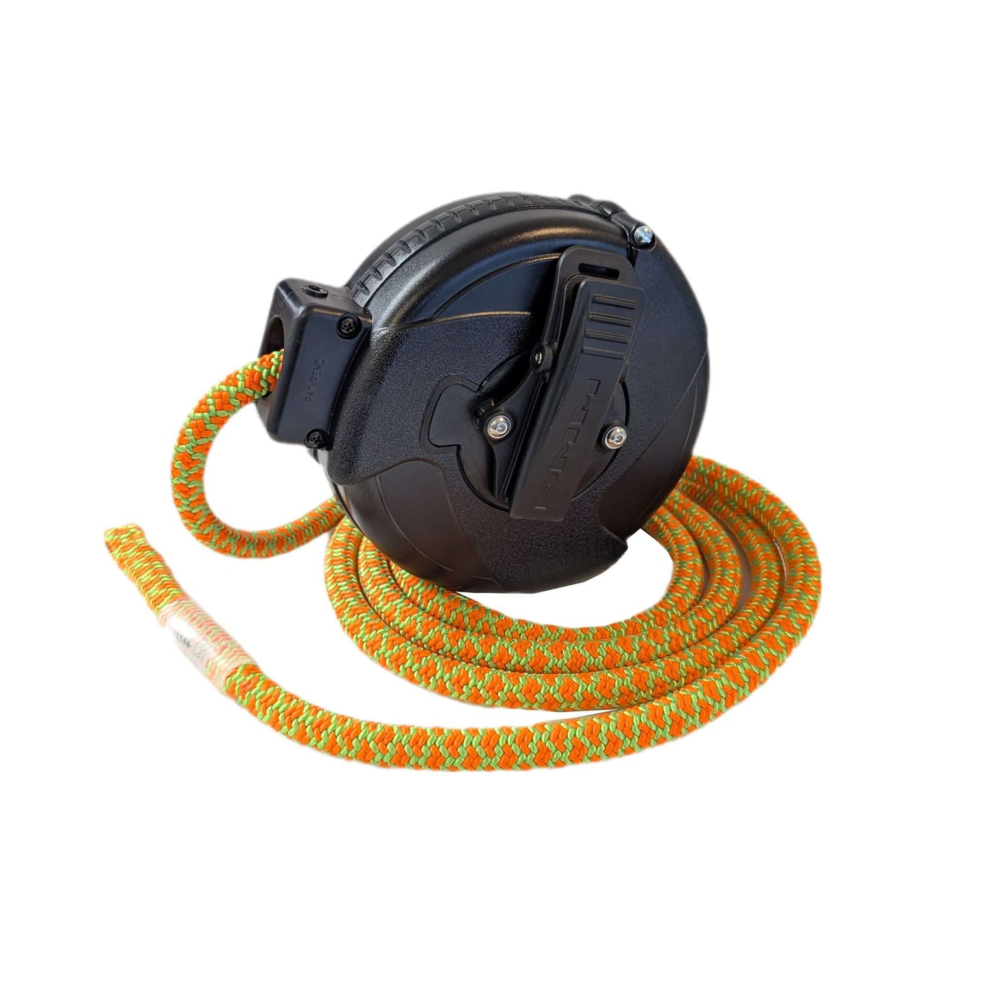 RopePod Retractable Lanyard System with custom 4 m Cousin Atrax lanyard for safe work positioning.