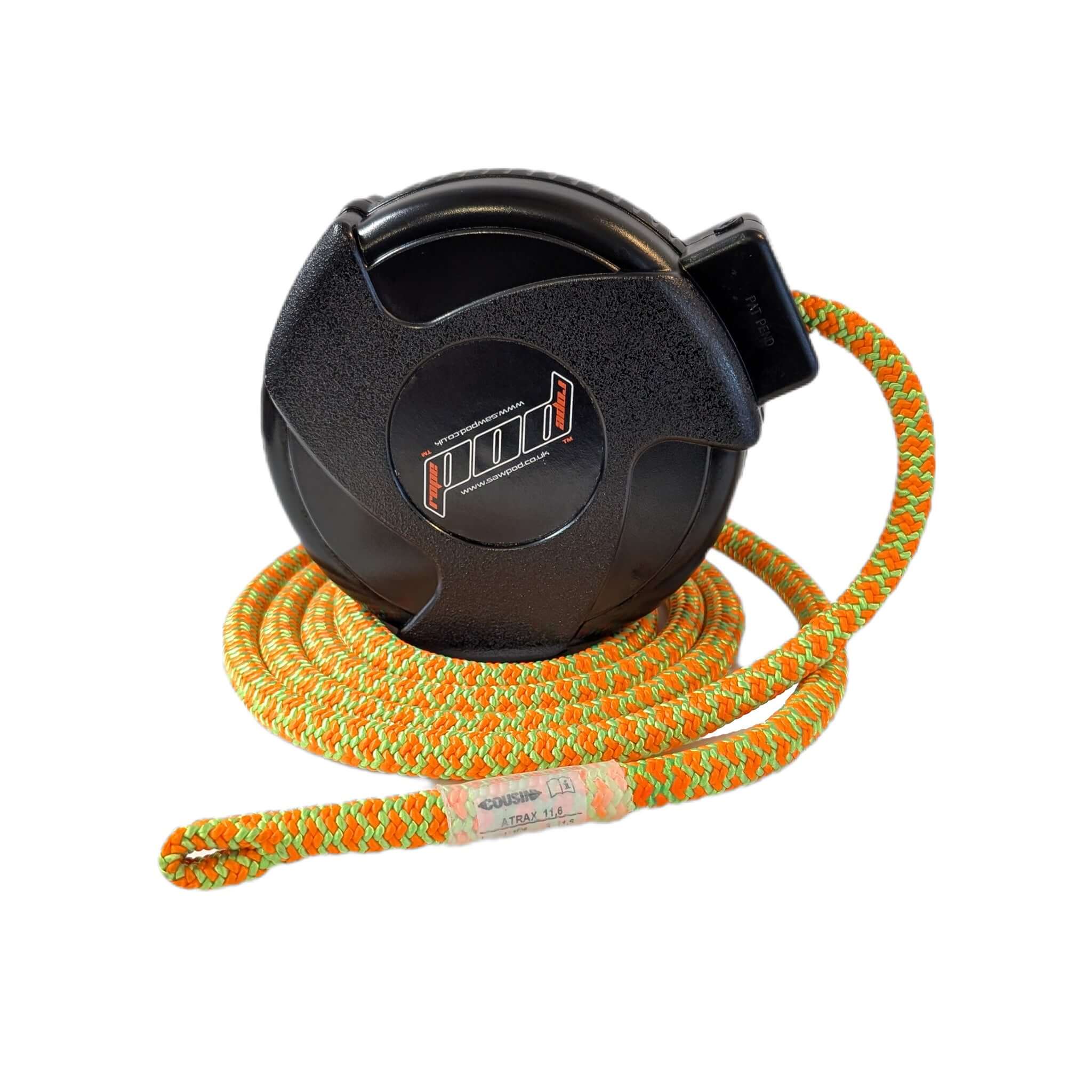 RopePod Retractable Lanyard System with 4 m Cousin Atrax lanyard for work positioning.