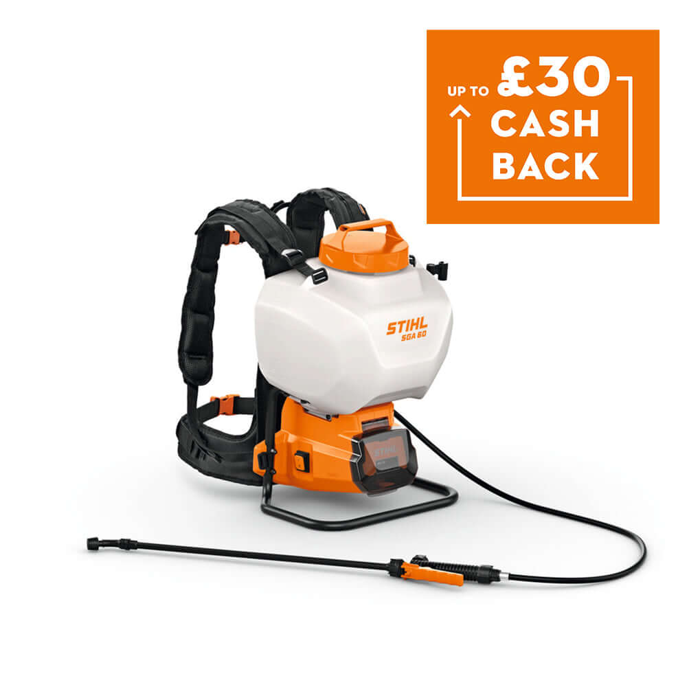 SGA 60 Cordless Backpack Sprayer with £30 cashback promotion from STIHL.