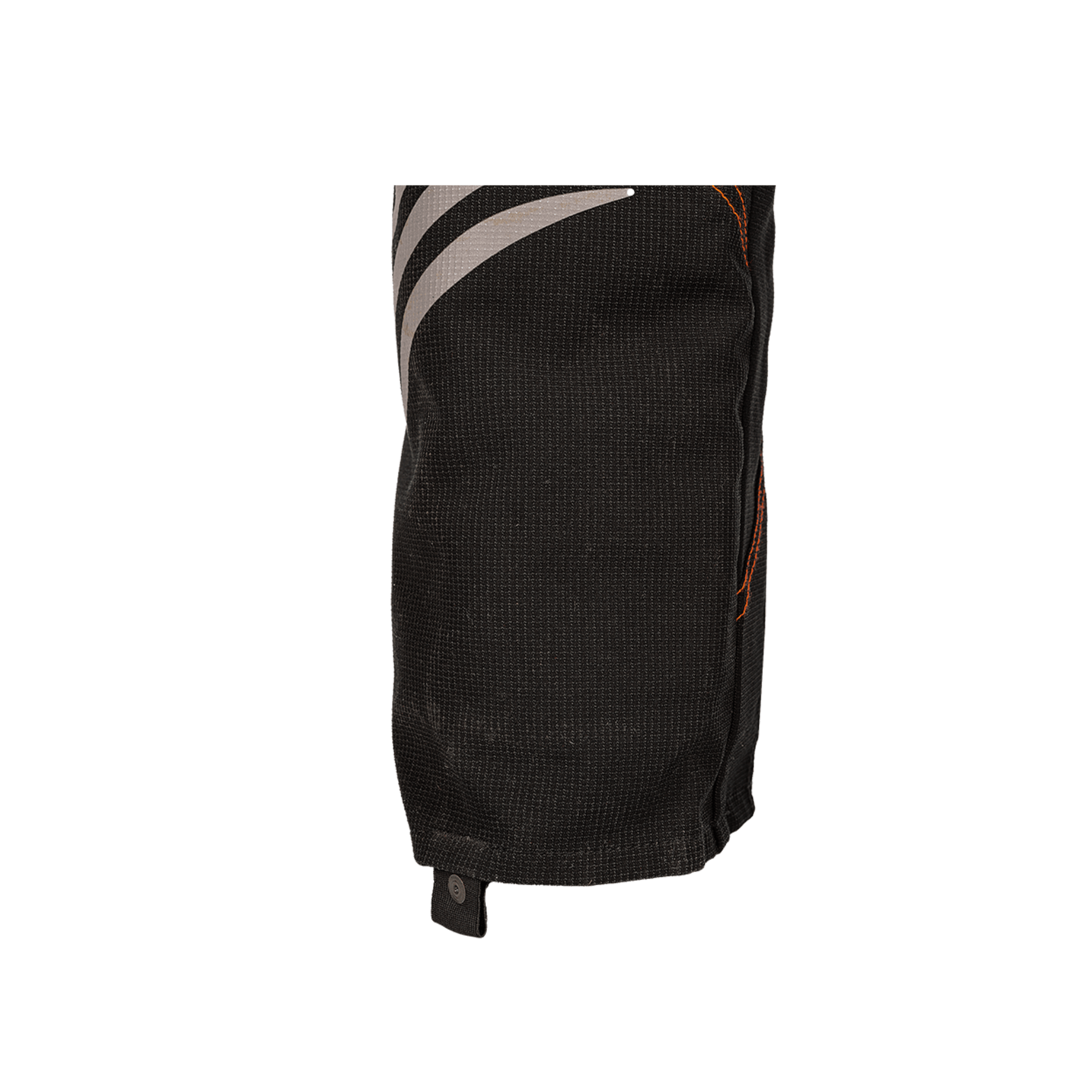 Close-up of SIP Protection NINJA Chainsaw Trousers showcasing durable fabric and design details for tree surgeons.