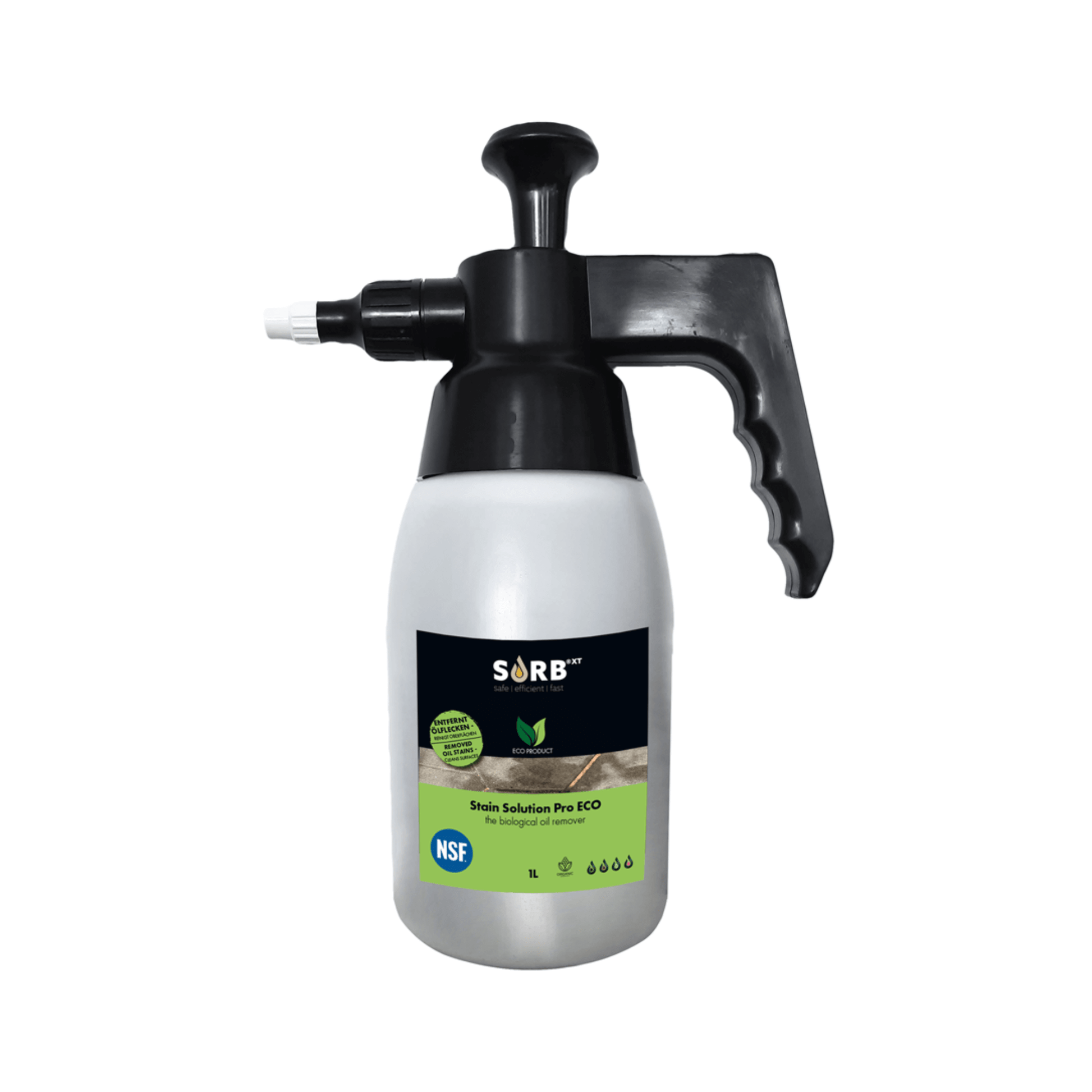 Biological Stain Solution Pro ECO - 1l Sprayer in a hand-spray bottle for enzyme-based stain removal.