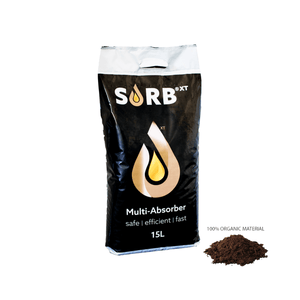 XT 15L Bag Organic Binder - SORB XT Multi-Absorber, 100% organic material, safe and efficient for various spills.