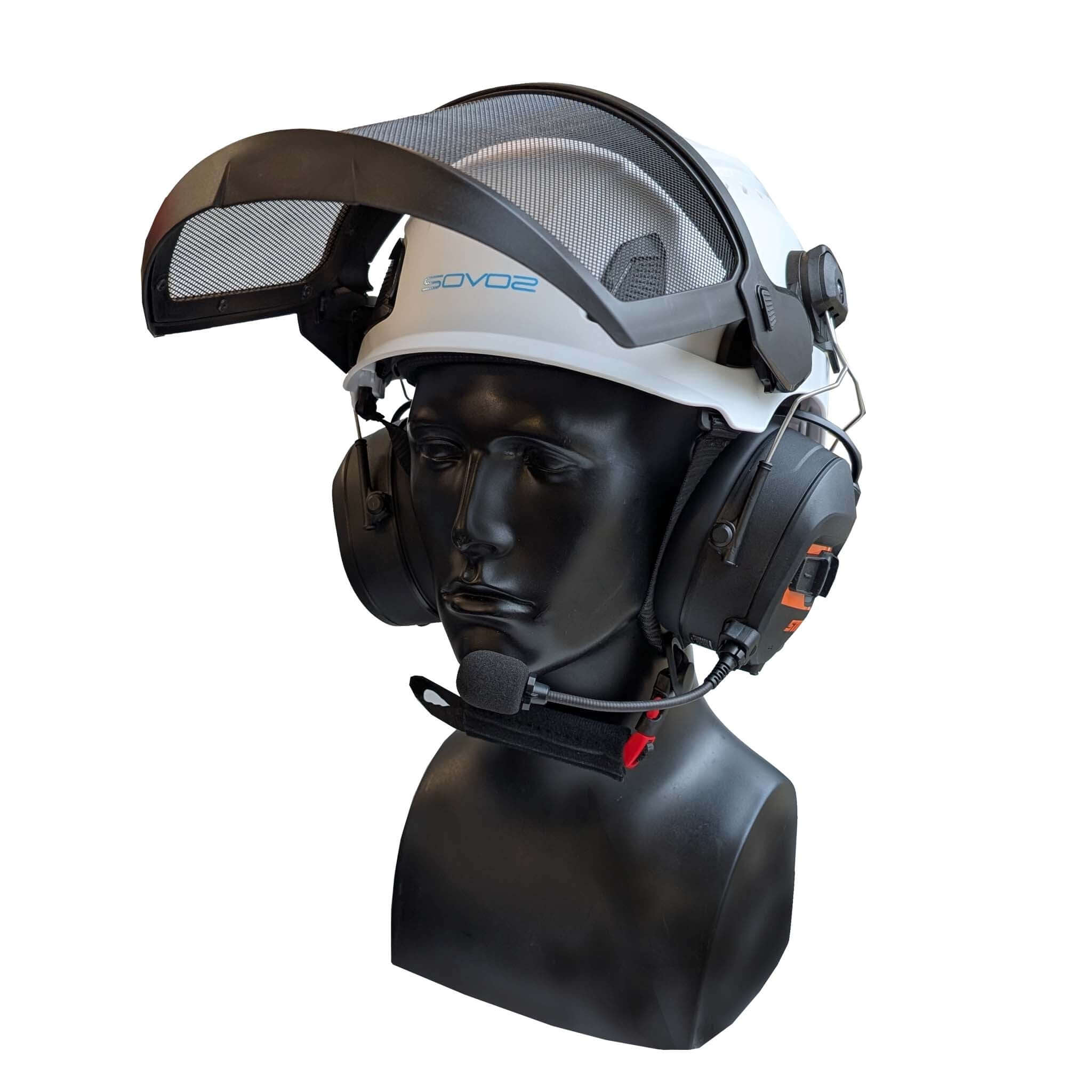 SOVOS S3200 Chainsaw Helmet Kit with interchangeable shell for tree surgeons and customizable safety features.