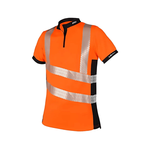Stein X25 VENTOUT Hi-Viz Orange Short Sleeve Shirt with reflective stripes for safety, ideal for tree surgeons and workers.