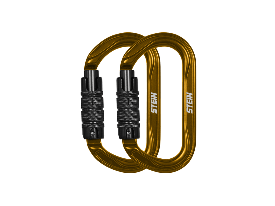 Two SECURA OVAL karabiners