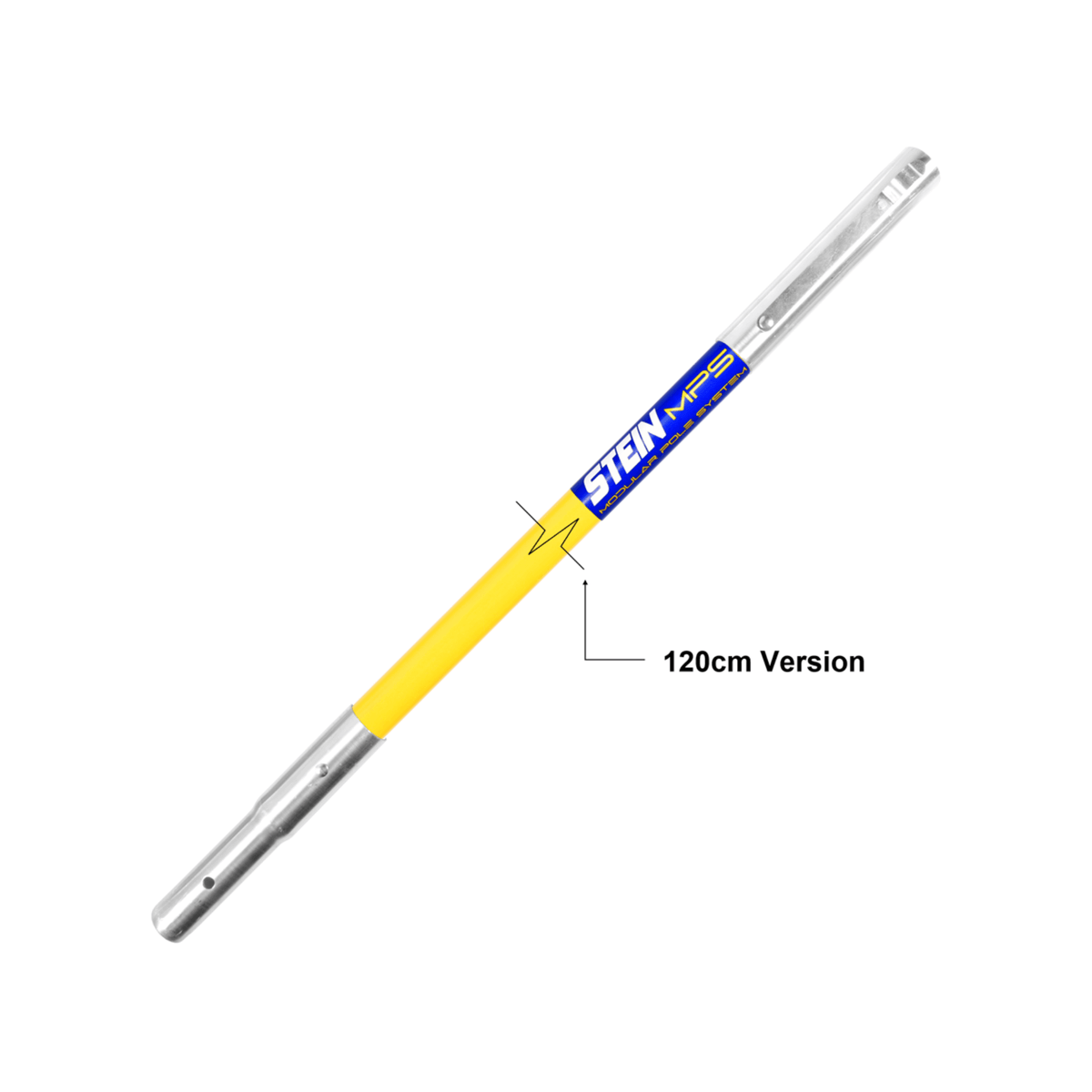 STEIN 120cm fibreglass mid pole. Lightweight yet strong extension pole for tree work. Provides added reach. Typically yellow or orange. Durable and non-conductive.