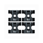 Pack of 4 black replacement connection clips for STEIN Modular Guarding System, essential for tree surgeon safety barriers.