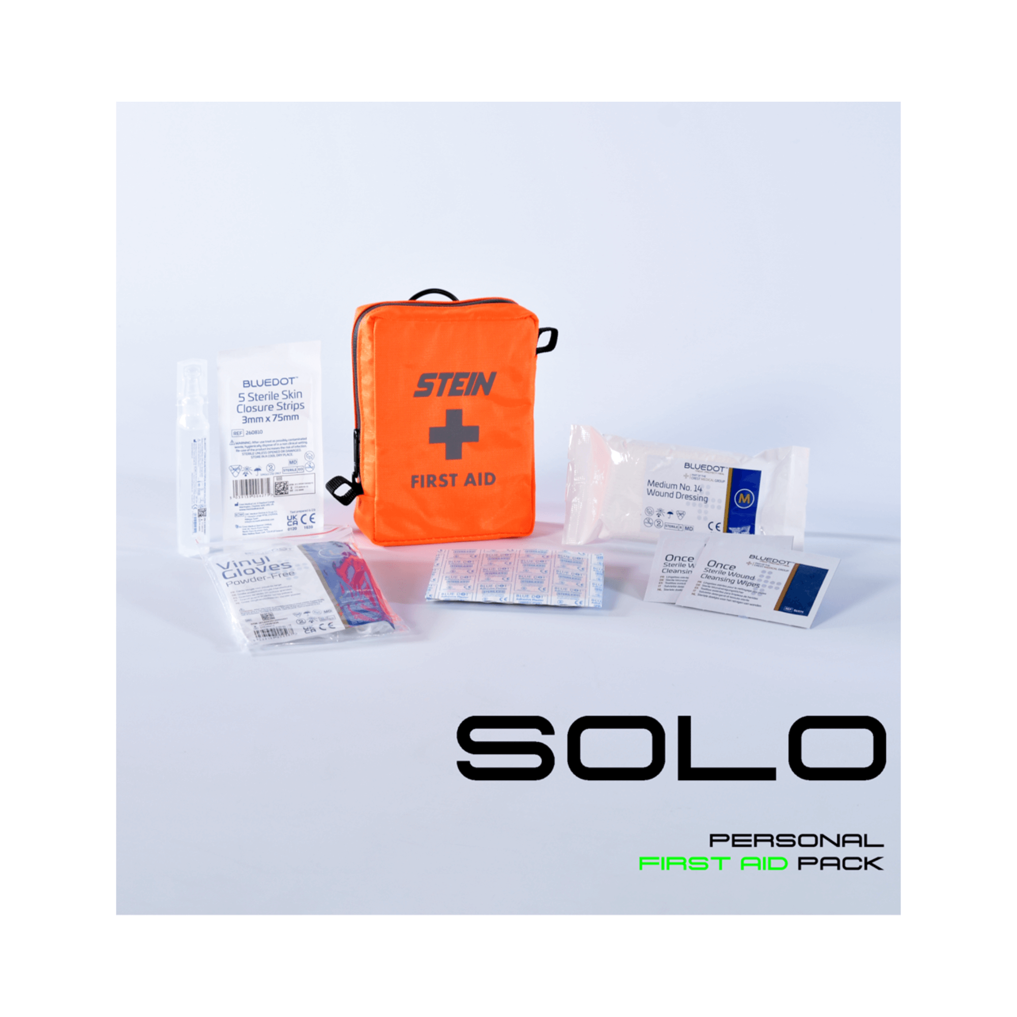 STEIN SOLO Personal First Aid Pack for tree surgeons with essential injury response supplies.