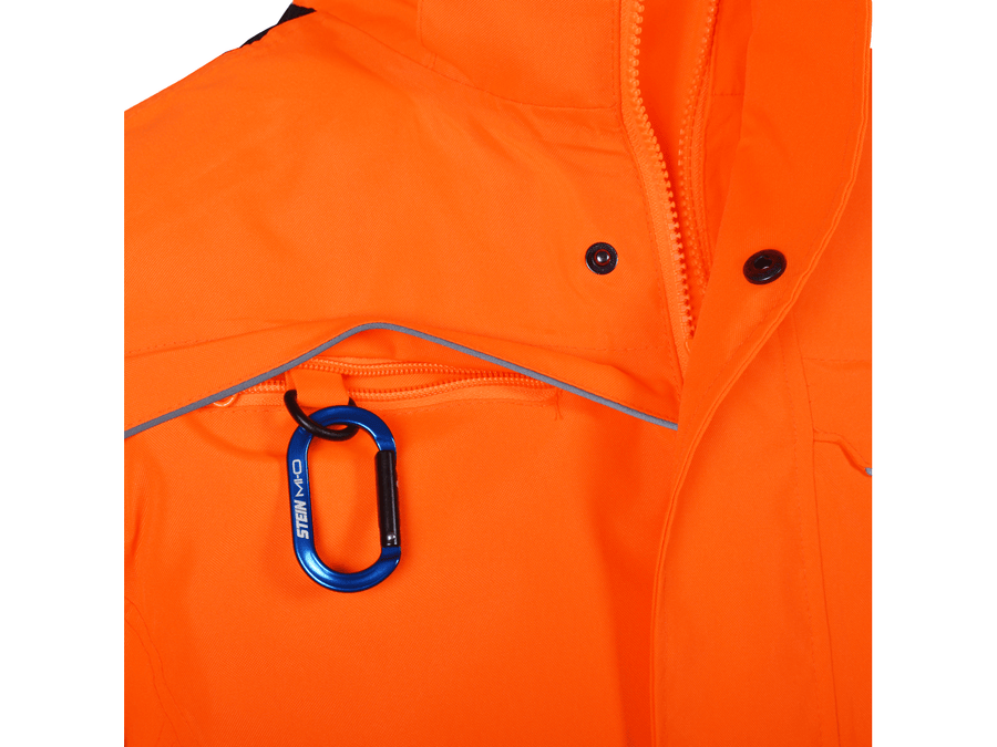 Chest pocket with securing ring