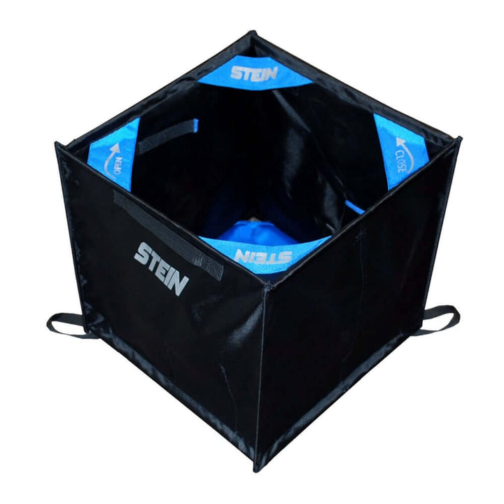 STEIN Throwline Folding Cube Storage, compact black storage solution for tree surgeons and climbers.