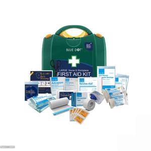 Large workplace first aid kit with essential supplies for minor injuries and emergencies, suitable for Tree Surgeons and offices.