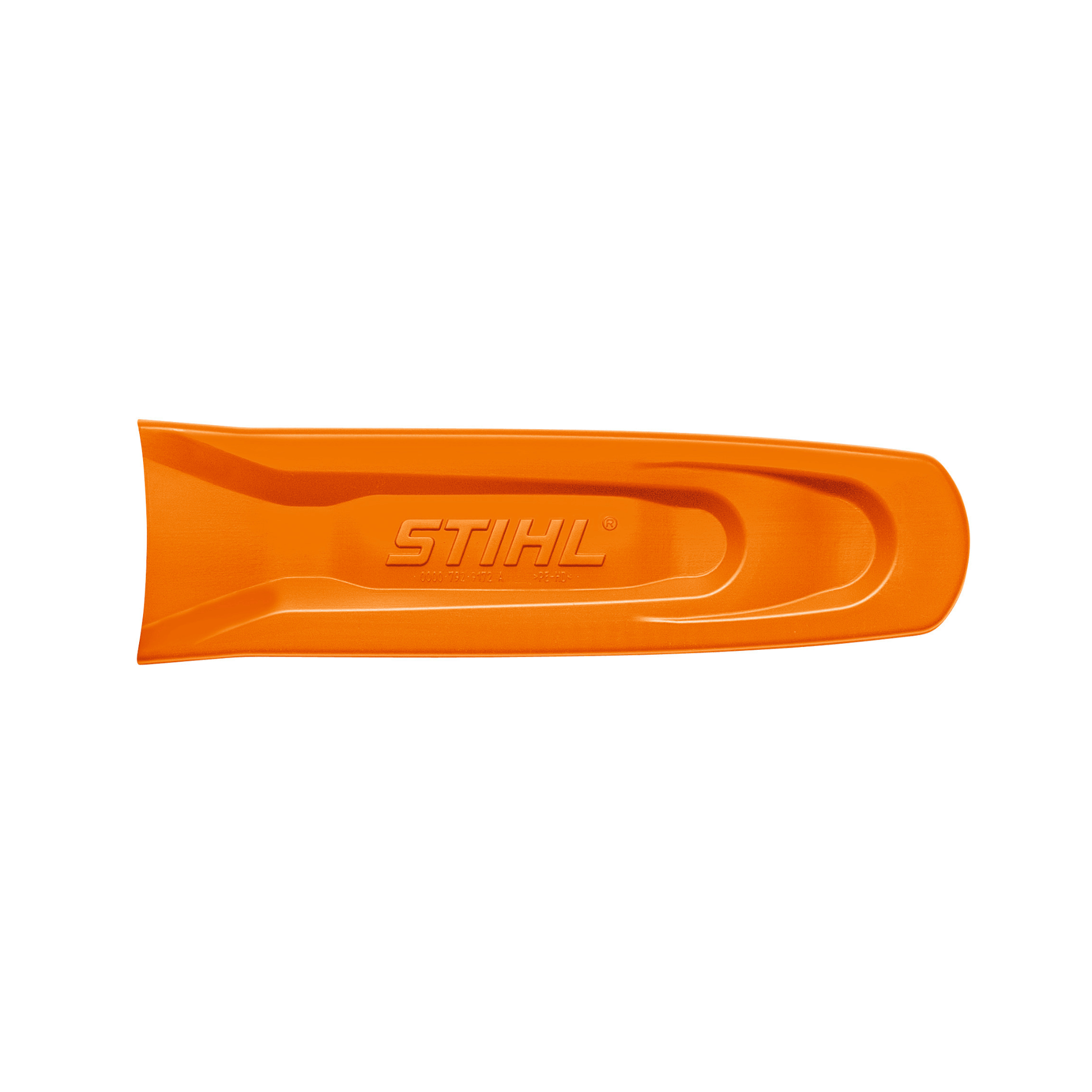 STIHL orange chainsaw scabbard designed for secure storage and protection of chainsaws up to 36 inches, ideal for Tree Surgeons.
