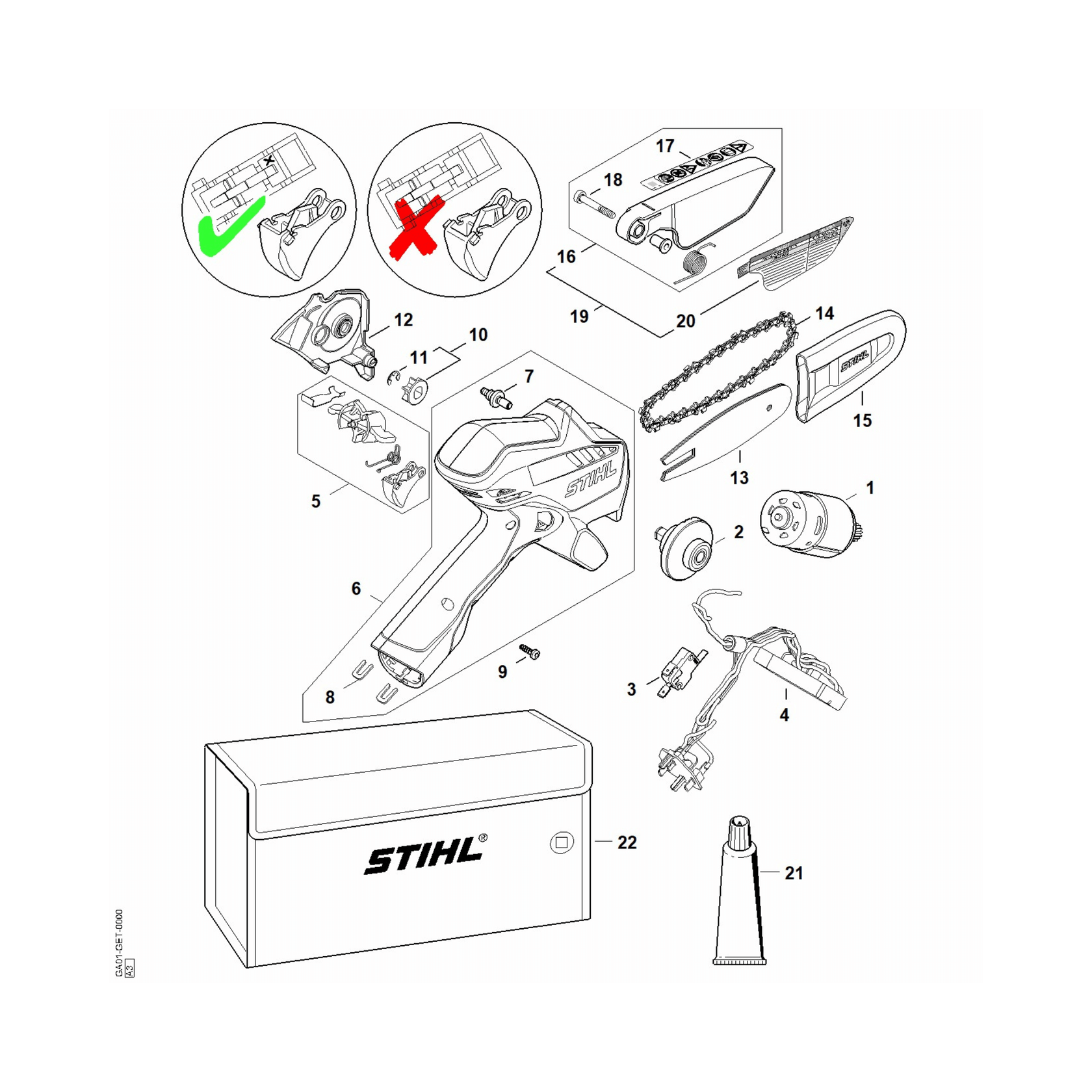 STIHL Chainsaw Chain for GTA26 PM3