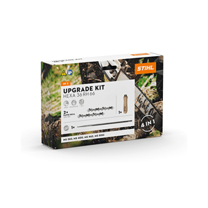 STIHL HEXA Upgrade Kit packaging for tree surgeons, including two Rapid Hexa saw chains and a Hexa file.