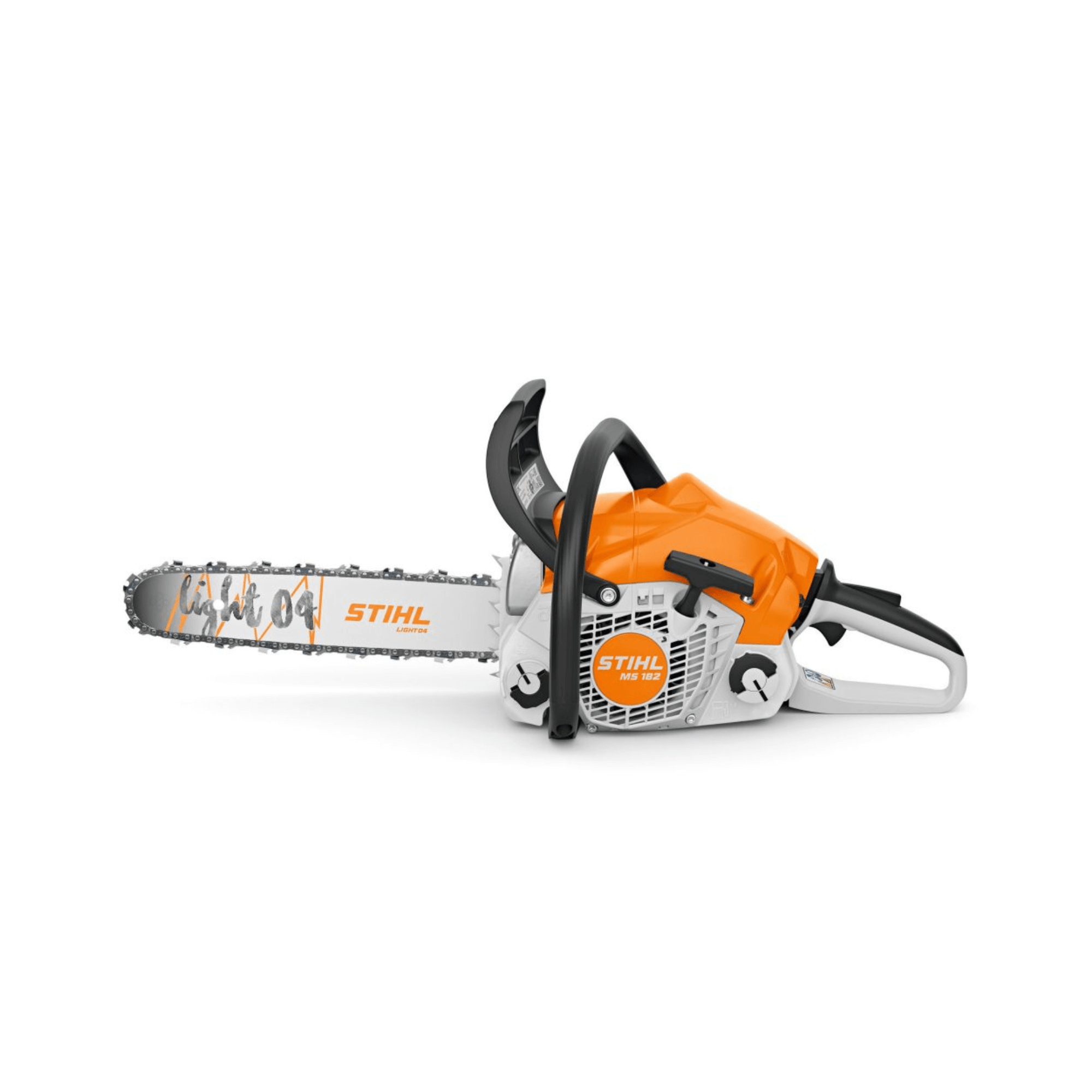 STIHL MS 182 petrol chainsaw with 2-MIX engine, designed for homeowners and ideal for pruning and cutting.