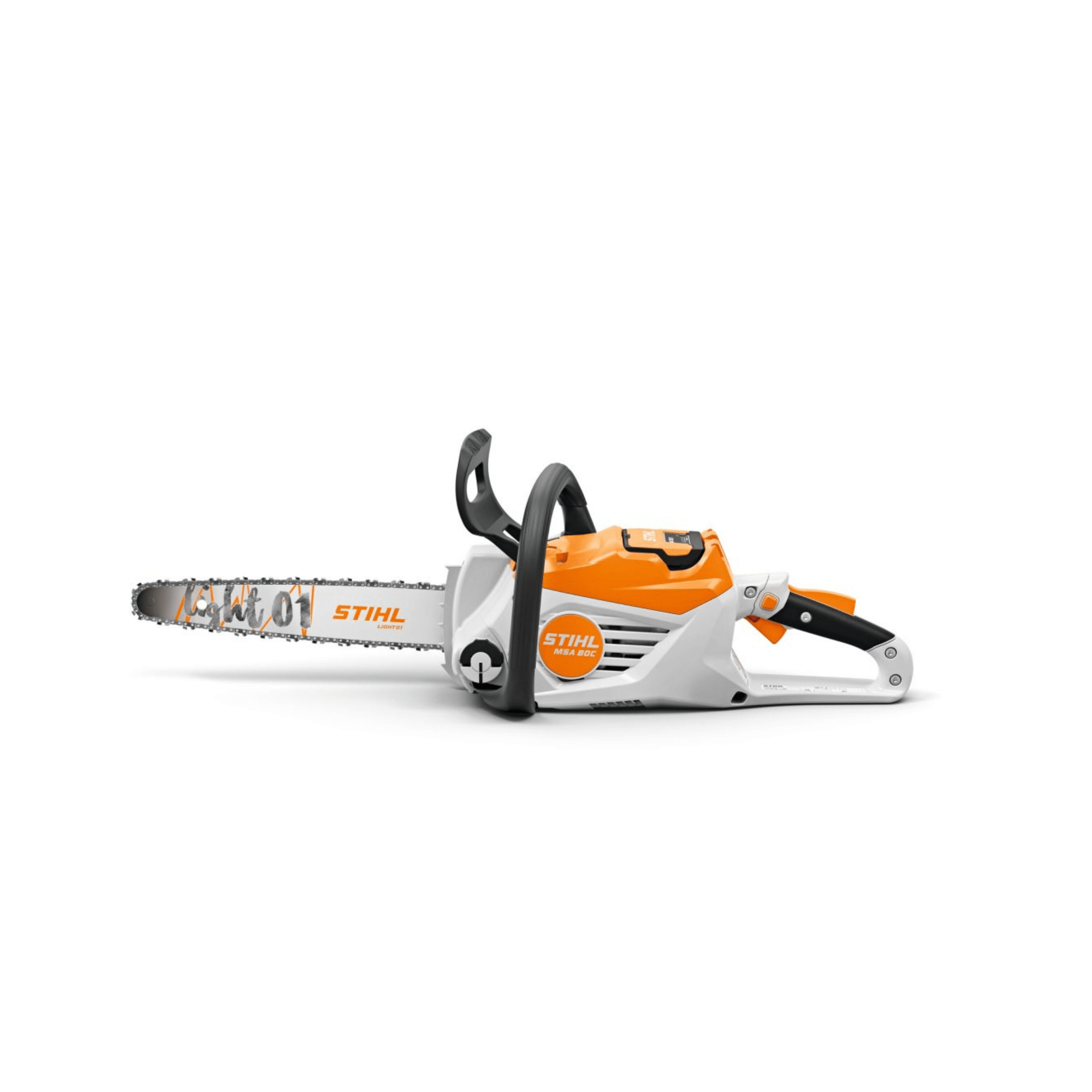 STIHL MSA 80 C-B Cordless Chainsaw 14" with powerful motor for tree surgeons and homeowners.