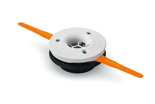 STIHL PolyCut 28-2 Mowing Head, designed for tree surgeons to tackle thick grass and heavy vegetation efficiently.