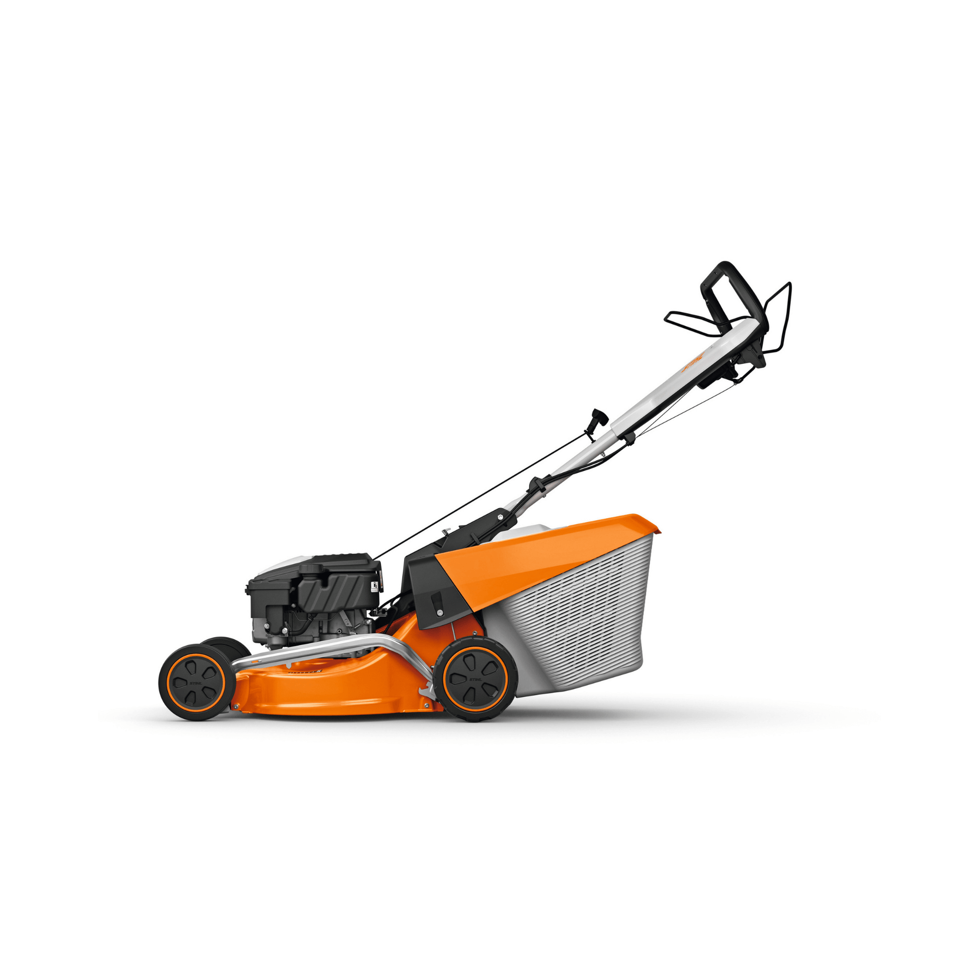 STIHL RM 248 T self-propelled petrol lawn mower, ideal for effortless mowing in medium-sized gardens.