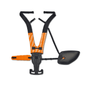 STIHL ADVANCE X-FLEX shoulder harness for FS/FSA trimmers. Ergonomic, adjustable design for comfortable weight distribution. Features padded straps and a flexible back plate. Black and orange