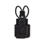 STIHL ADVANCE X-FLEX radio holder. Attaches securely to work belts. Designed for comfortable and accessible carrying of radios during professional use. Durable, black material